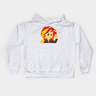 Sunset Shimmer waving Kids Hoodie